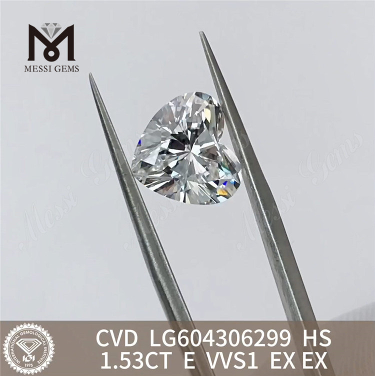 1.53CT E VVS1 HS laboratoriedyrket cvd diamant Engros Excellence丨Messigems LG604306299 