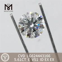 5.61ct E VS1 ID laboratoriedyrkede diamanter CVD LG624443166丨Messigems
