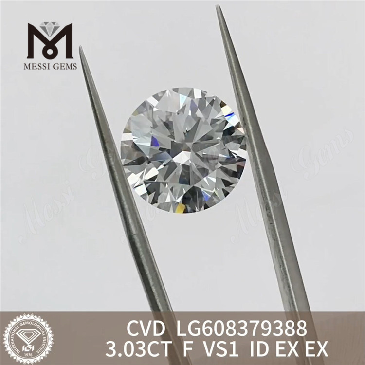 3.03CT F VS1 RD 3kt laboratoriedyrket cvd-diamant Etisk hentet丨Messigems LG608379388 