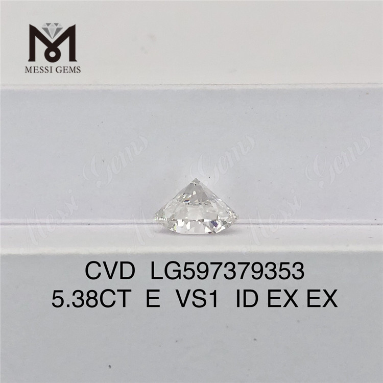 5.38CT E VS1 ID EX EX Lab-fabrikerede diamanter CVD LG597379353丨Messigems