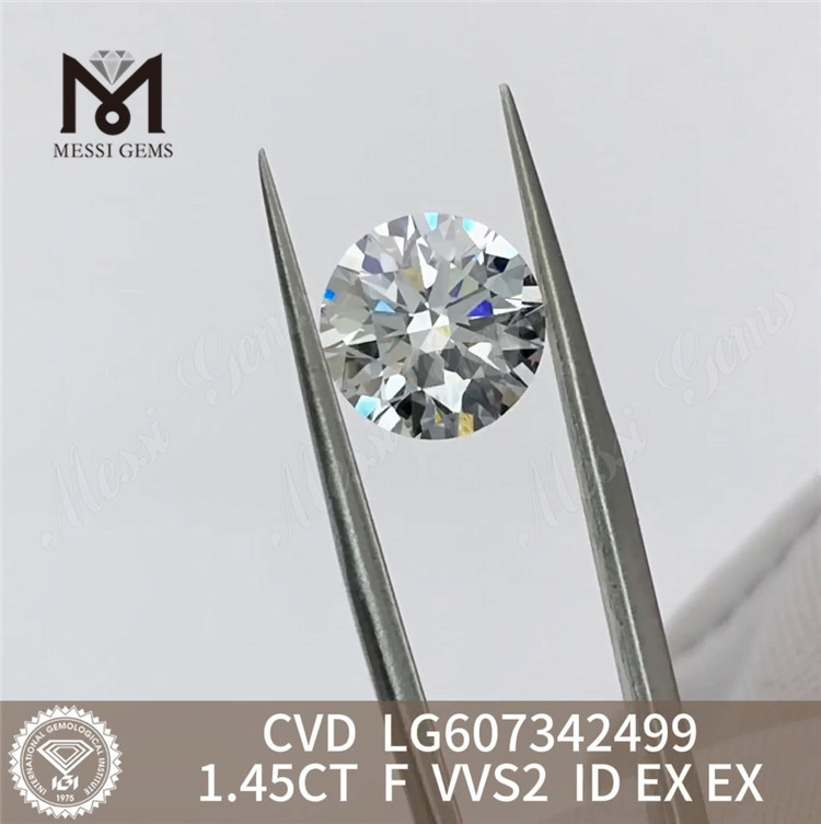  1.45CT F VVS2 cvd diamant pris per karat Sustainable Sparkle丨Messigems LG607342499