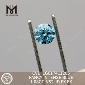 1.08CT VS2 FANCY INTENSE BLUE lab skabt farvede diamanter丨Messigems CVD LG617411205