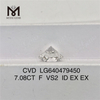 7.08CT F VS2 ID store laboratorieskabte diamanter CVD LG640479450丨Messigems 