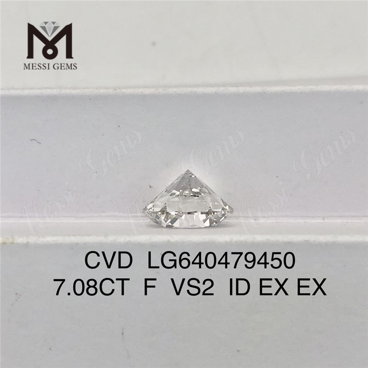 7.08CT F VS2 ID store laboratorieskabte diamanter CVD LG640479450丨Messigems 