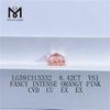 8.42CT VS1 FANCY INTENSE ORANGY PINK CVD CU EX EX Lab lavet lyserøde diamanter