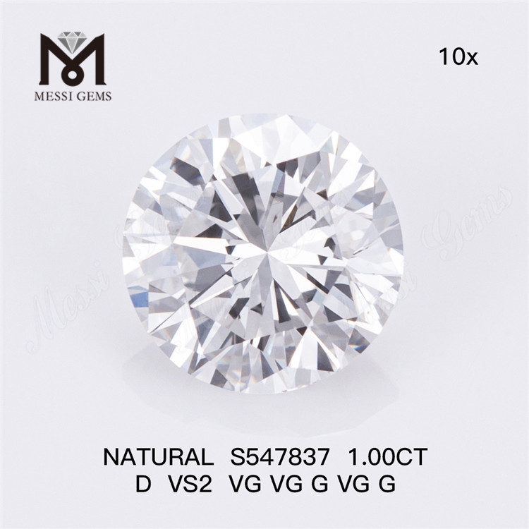 1.00CT D VS2 VG VG G VG G Fantastiske 1 karat naturlige diamanter Afsløre luksus S547837 丨Messigems