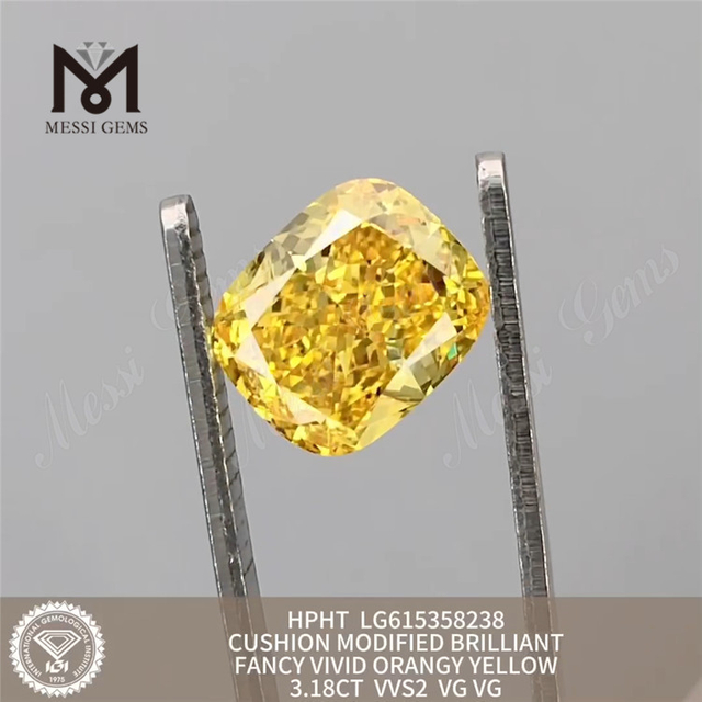 3.18CT VVS2 PUSHION FANCY VIVID ORANGY GUL LOOD DIAMOND LG615358238