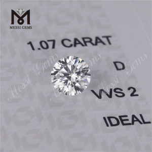 IDEAL Syntetisk 1.07ct VVS pr. karat pris stor størrelse lab grwon D hpht cvd diamant