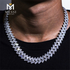 Hiphop smykker cubanske halskæde Ice Out Moissanite cubanske Link Chain