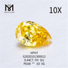 0,44ct FVY SI1 EX Pæreslebet syntetisk gul diamant