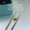 1ct FVY VS1 PÆRE-slebne øko-lab-diamanter EX