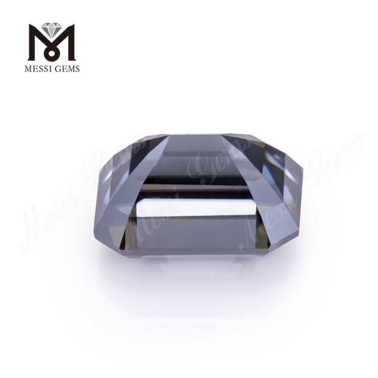 Emerald Shape Grå Moissanite 7x9mm Løse Moissanite sten Fabrikspris Gems på lager