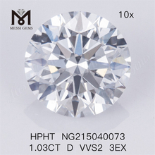 1.03CT RD HPHT D VVS2 3EX Lab Grown Diamond sten