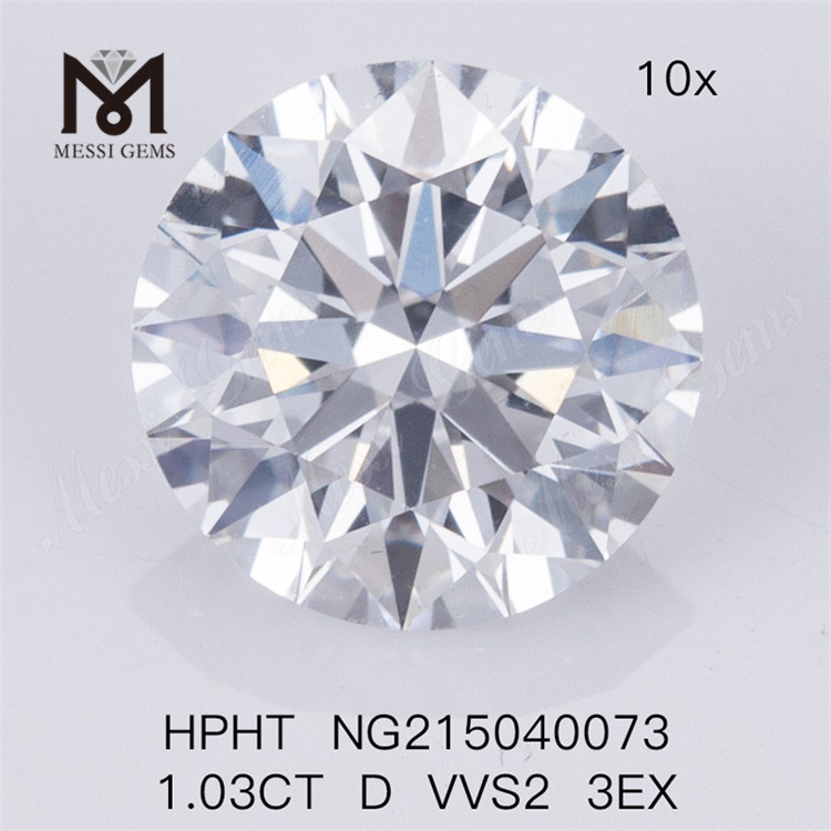 1.03CT RD HPHT D VVS2 3EX Lab Grown Diamond sten