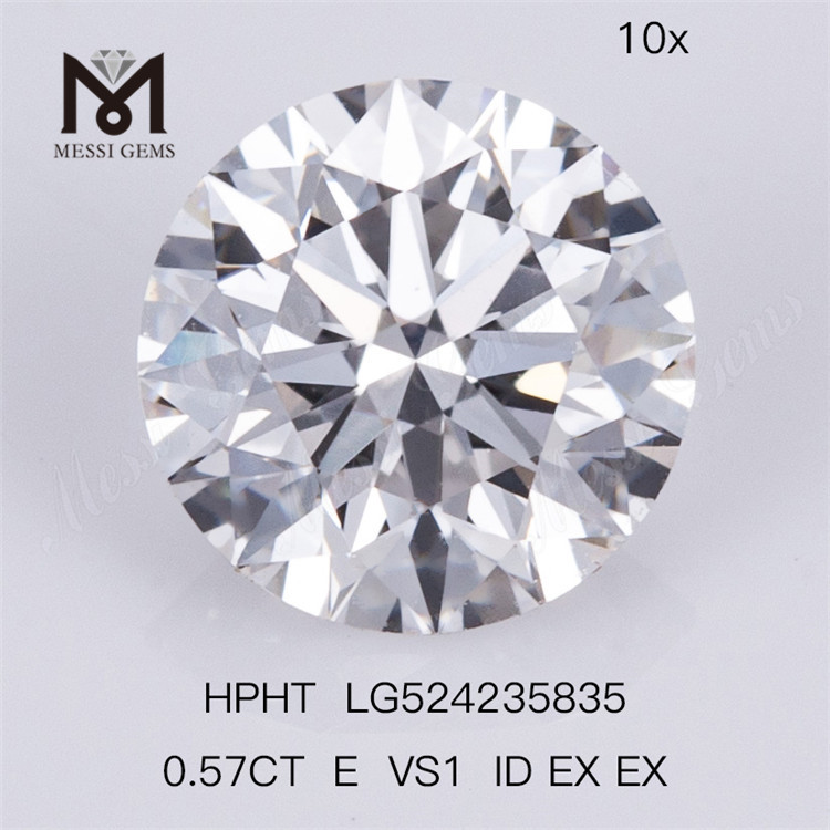 0,57 Ct E VS1 Lab HPHT syntetisk diamant rund diamant engros