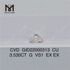 3.53CT G cvd laboratoriediamant Pudeform løse menneskeskabte diamanter på lager