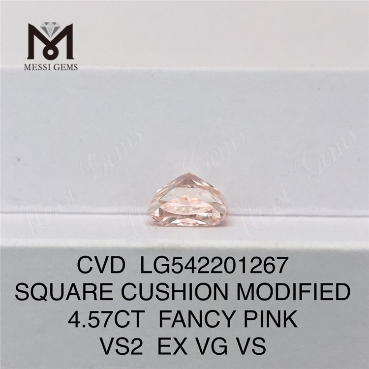 4,57 karat fancy pink laboratoriedyrket diamant SQ cvd menneskeskabt diamant til salg