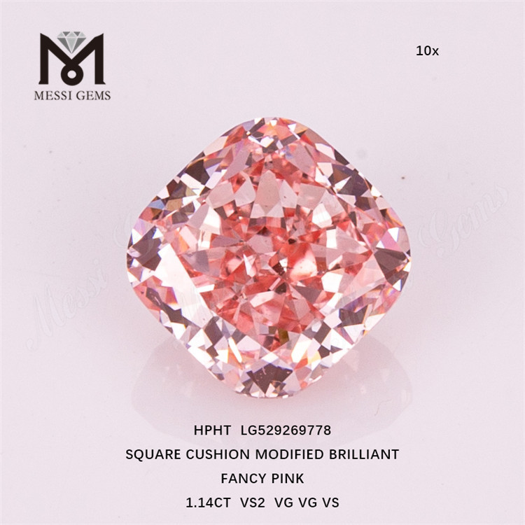 1.14ct Fancy Pink Loose SQ Syntetiske diamanter HPHT Diamond Engrospris LG529269778