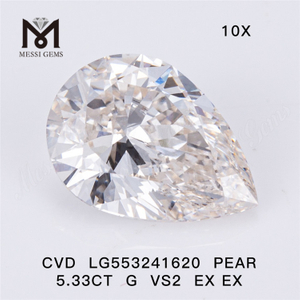 5.33CT CVD diamant G VS2 EX EX laboratoriedyrket diamant af god kvalitet til salg