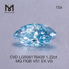 1,22 karat blå syntetiseret diamant VS1 IGI laboratoriediamant