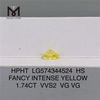 1.74CT VVS2 VG VG HS FANCY INTENSE GUL Fancy Yellow Diamond HPHT LG574344524