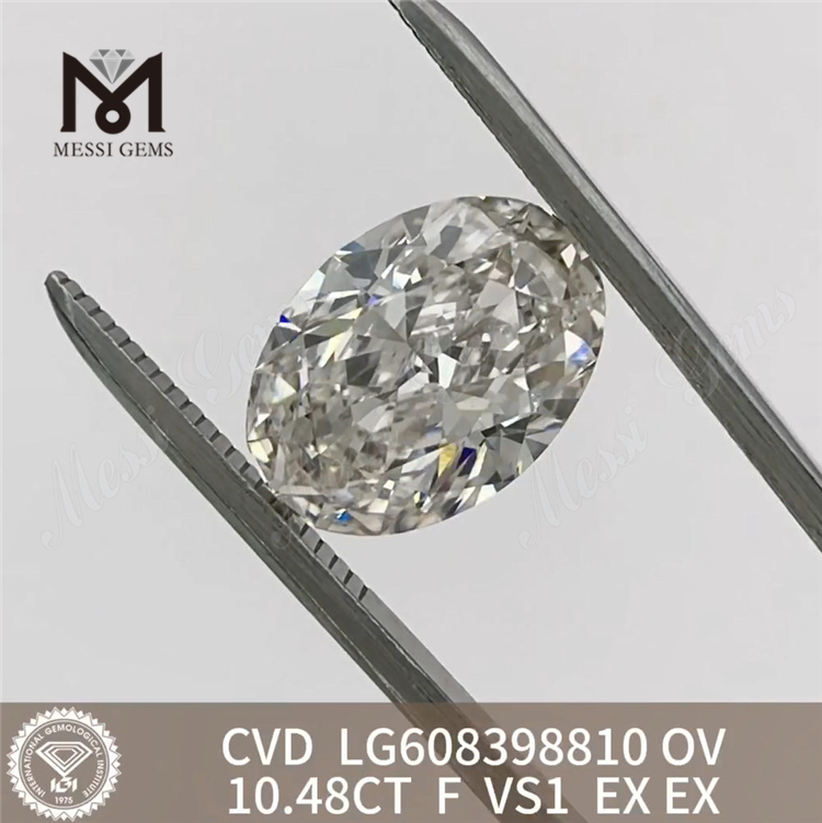 10.48CT OV F VS1 laboratoriedyrkede diamanter løse sten丨Messigems LG608398810 