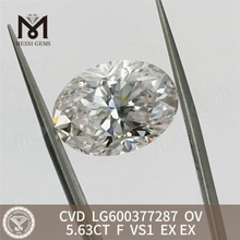 5.63CT F VS1 Oval IGI Køb Lab Created Diamonds Online Brilliance Beyond Imagination丨Messigems LG600377287