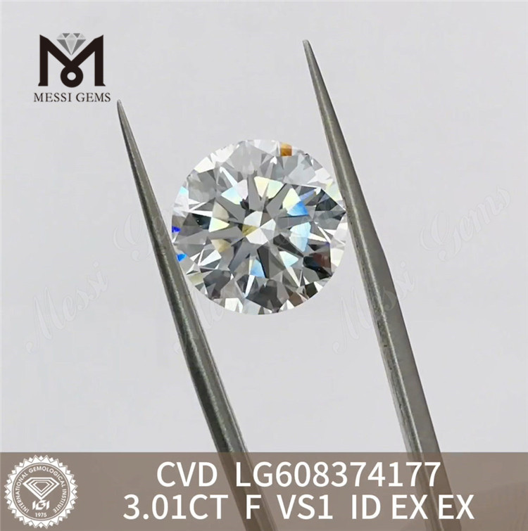 3.01CT F VS1 3ct cvd diamanter Fantastisk skønhed til salg丨Messigems LG608374177 