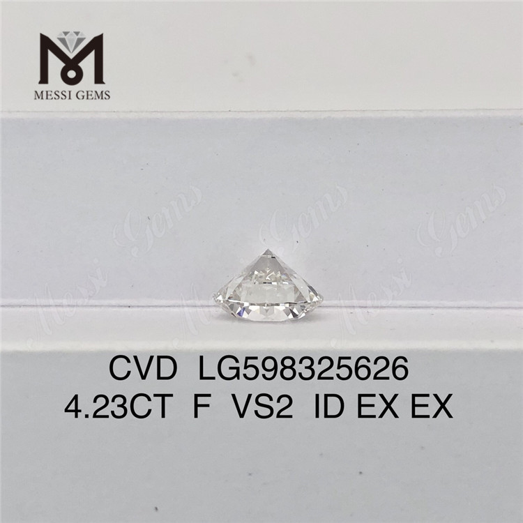 4.23CT F VS2 ID EX EX Din kilde til bulk laboratoriefremstillede diamanter CVD LG598325626丨Messigems
