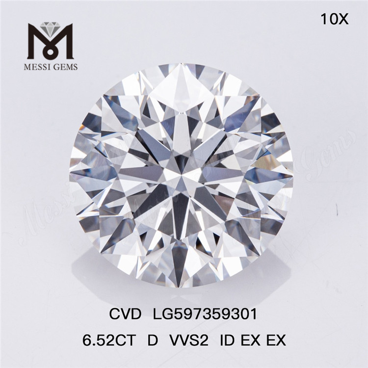 6.52CT D VVS2 ID EX EX CVD laboratoriedyrkede diamanter Din kilde til massekøb LG597359301丨Messigems