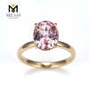 3kt Pink Lab Grown Diamond Gul Guld Solitaire Ring