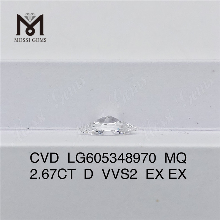 2.67CT D VVS2 IGI certificerede diamanter mq Sustainable Luxury丨Messigems LG605348970