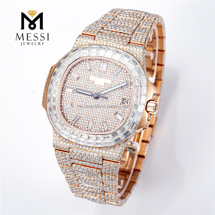 Iced Out Moissanite Watch Luxury and Shine MSA-582