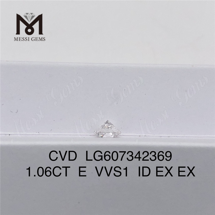 1.06CT E VVS1 1 karat laboratoriedyrket diamant pris CVD Omkostningseffektiv luksus丨Messigems LG607342369