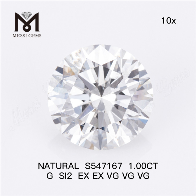 1.00CT G SI2 EX EX VG VG VG Find din perfekte naturlige diamant Afsløre brilliance S547167丨Messigems