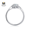 1 karat DEF moissanite forgyldt 925 sterling sølv ring til kvinder