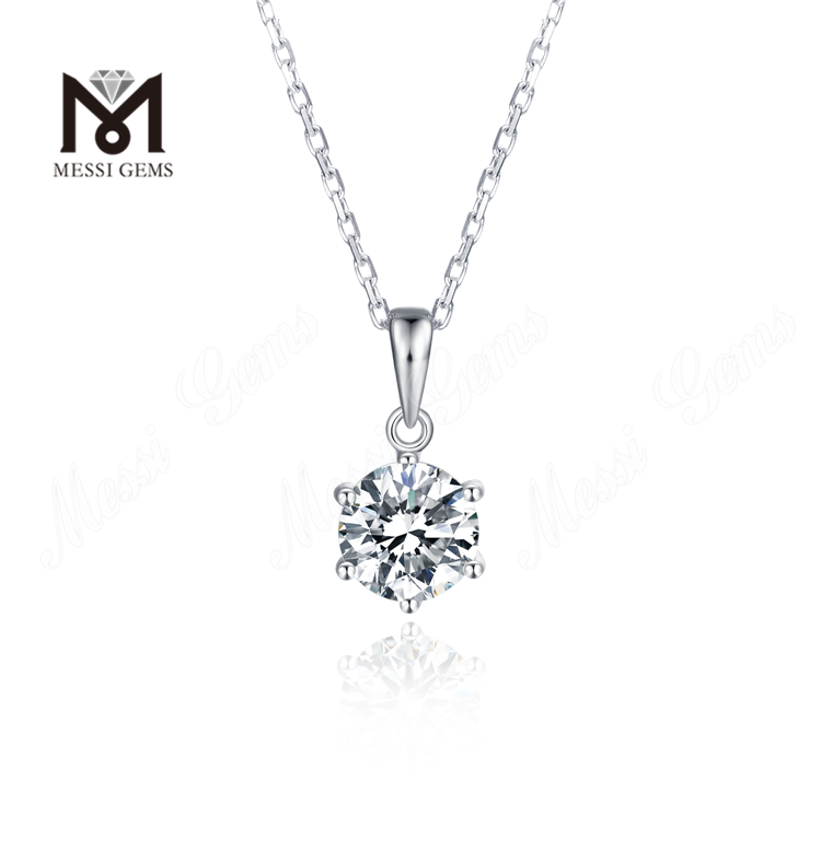 Messi Gems klassisk design vedhæng 925 sølv halskæde til kvinde