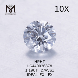 1,19 karat D VVS1 IDEAL EX EX Rund laboratoriedyrket diamant