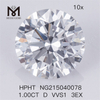 HPHT 1.00CT D VVS1 Rund 3EX strålende Lab-diamanter