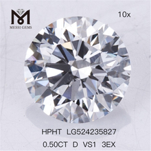 0.5Ct D VS1 3EX Lab HPHT Rund Lab dyrket diamant