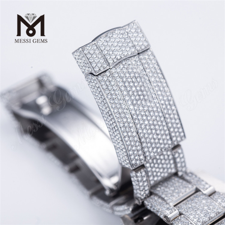 Custom Design Mænd Kvinde Luksus Håndsæt Iced Out Top Brand Moissanite Diamond Watch