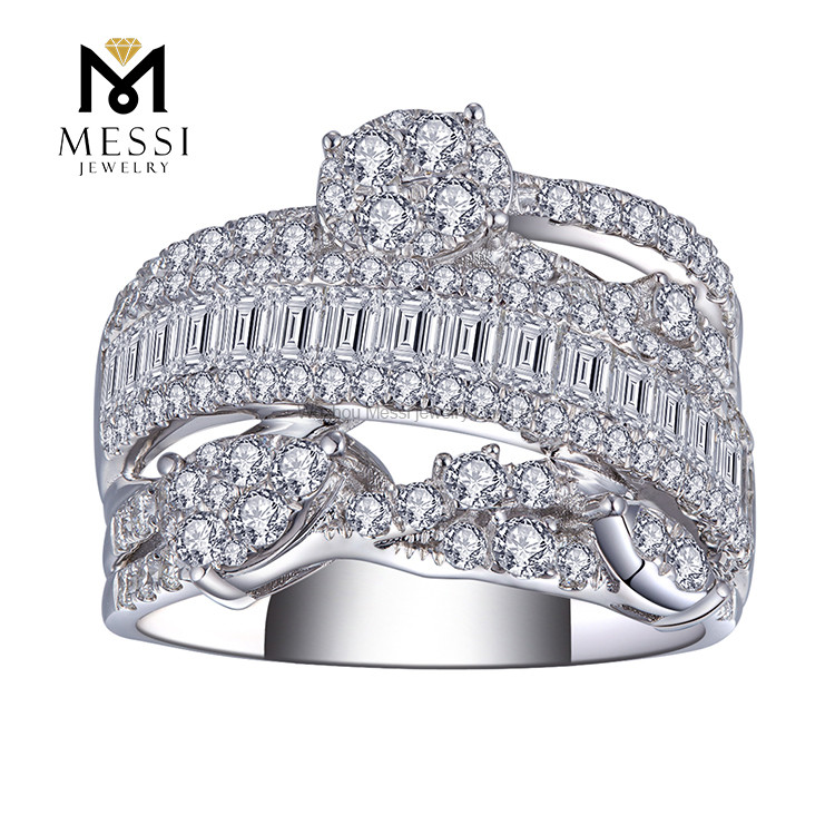 18 karat guldring smykker naturlige diamantringe til bryllupsforlovelse