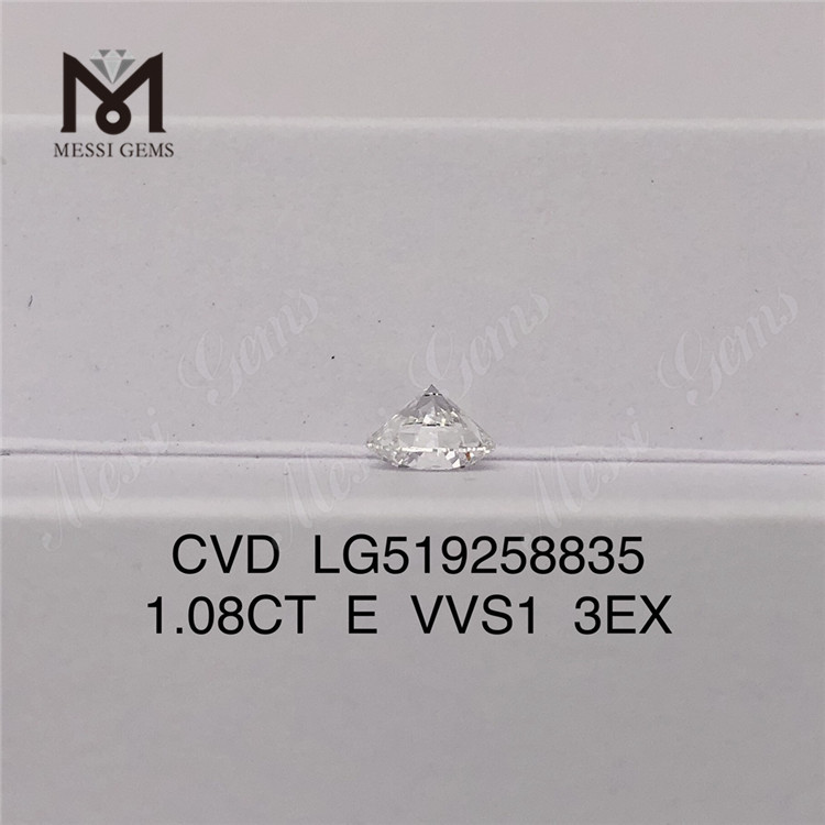 1.08CT E VVS1 billig menneskeskabt diamant 3EX løse syntetiske diamanter CVD