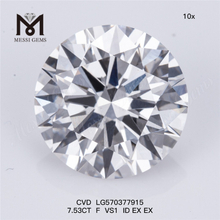7.53CT F VS1 ID EX EX pris laboratoriedyrket diamant CVD LG570377915