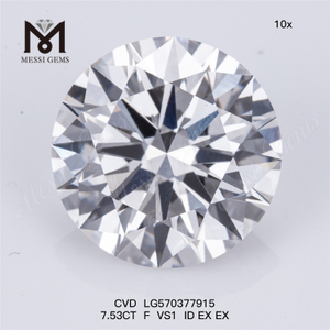 7.53CT F VS1 ID EX EX pris laboratoriedyrket diamant CVD LG570377915