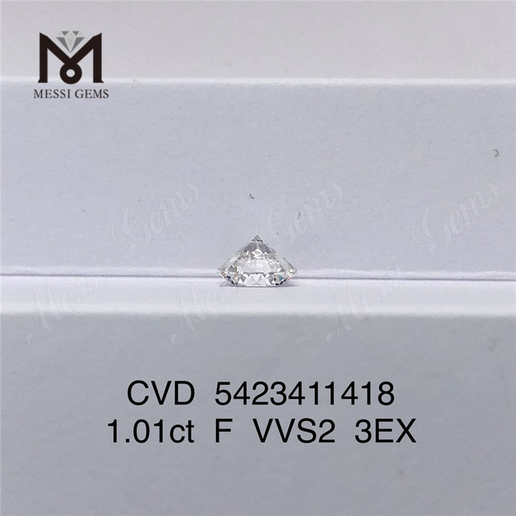 1.01ct Lab Grown Diamond Pris F VVS2 3EX dyrkede løse laboratorieskabte diamanter til salg