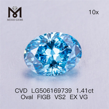 1,41 ct OVAL-skåret IGI VS2 EX laboratoriedyrket diamant