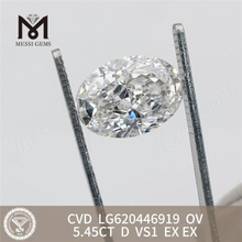 5.45CT D VS1 CVD OV fremstillede diamanter engros丨Messigems LG620446919 