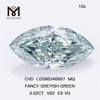 3 karat diamanter grønne VS2 EX VG CVD MQ FANCY GREYISH GREEN VS2 EX VG CVD LG586346997 