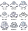 Brugerdefineret luksusdesign kvinder bryllup smykker 14k 18k rund halo forlovelsesring